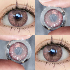 YICKYUE  -  2PCS Natural Green Contact Lenses with Degree Blue Pupils for Natural Effect Eyes Colored Lenses Cosmetics Free Shipping