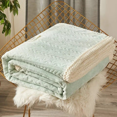 Yickyue Winter Velvet Duvet Cover Soft Snow Fleece Quilt Covers Bedding Grey Blue Comforter Case Twin Full Bed Cover Bedspread Blankets