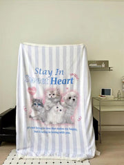 Yickyue Cute Animals Printed Sherpa Blanket