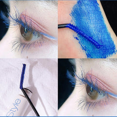 New Mini Mascara Waterproof Eye Makeup Eyelash Lengthening Curling Brown Purple Red Blue Rimel Colorful Mascara Small Brush Head