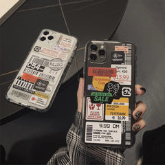 Luxury QR Code phone case letter for iphone 11 Pro Max X XS MAX XR cover laser tpu soft for iphone 12 mini pro max 7 8 plus case