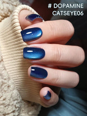YICKYUE  -  1PC Blue cat Eye gel nail polish, UV LED curing, long-acting fast drying nail art gel