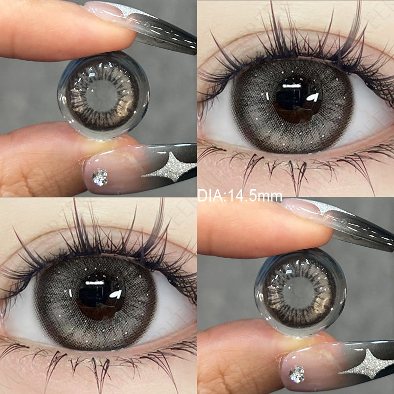 YICKYUE  -  2Pcs Best Selling New Models Color Contact Lenses Myopia Degree -0.00 to -8.00 Soft Lens Fashionable and Beautiful Lenses