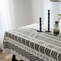 Yickyue High-Quality Linen Rectangular Nordic Retro Tablecloths