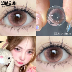 YICKYUE   -  New Natural 2-Piece Color Contact Lenses Large Diameter Beautiful Pupil High Quality Soft Lenses Diopters Myopia Degree