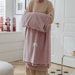 Yickyue Nordic Blankets Milk Fleece Waffle Soft Bed Throw Sofa Snap Cover Ins Home Decor Solid European Christmas Gift 200*230 Warm