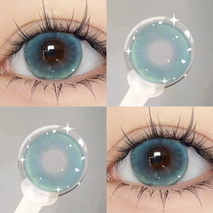 YICKYUE  -  1 Pair Korean Lenses Colored Contact Lenses with Prescription Purple Myopia Lenses Natural High Quality Beautiful Pupil