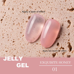 1 bottle 8ML Translucent Jelly gel nail polish nude nail supplies fast shipping Semi Permanent Need UV LED Base Top Coat