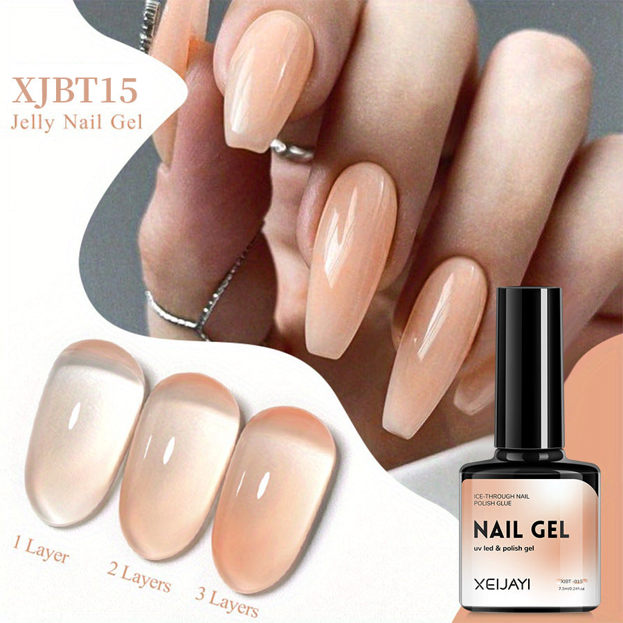 YICKYUE  -  Jelly Gel Nail Polish Transparent Nude Soak Semi-permanent Varnish Top Coat Gel Polish Nail Art All for Manicure