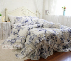 Big lace queen bedding set Romantic ruffle duvet cover designer bedding floral bed set bedroom bed sheets luxury bedding sets