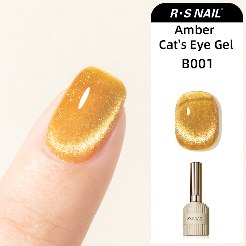 YICKYUE  -  10ml Glitter Cat Eye Gel Nail Polish Amber Broken Diamond Magnetic Gel Polish Semi-permanent Soak Off UV LED Nail Varnish