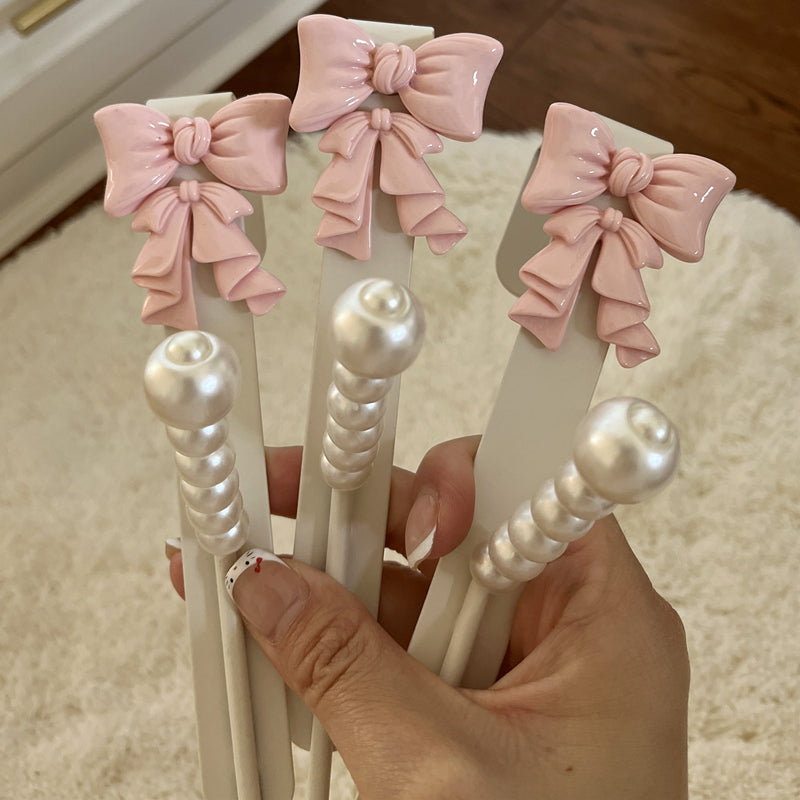 YICKYUE  -  Iron Hook French Bow Pearl Double Door Rear Hangers Cabinet Door Clothes Hook Kitchen Door Hanger Rack Home Decor Organization