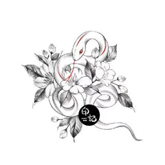 Waterproof Temporary Tattoo Sticker Sketch Snake Pattern Flash Tattoo Arm Body Art Fake Tattoo
