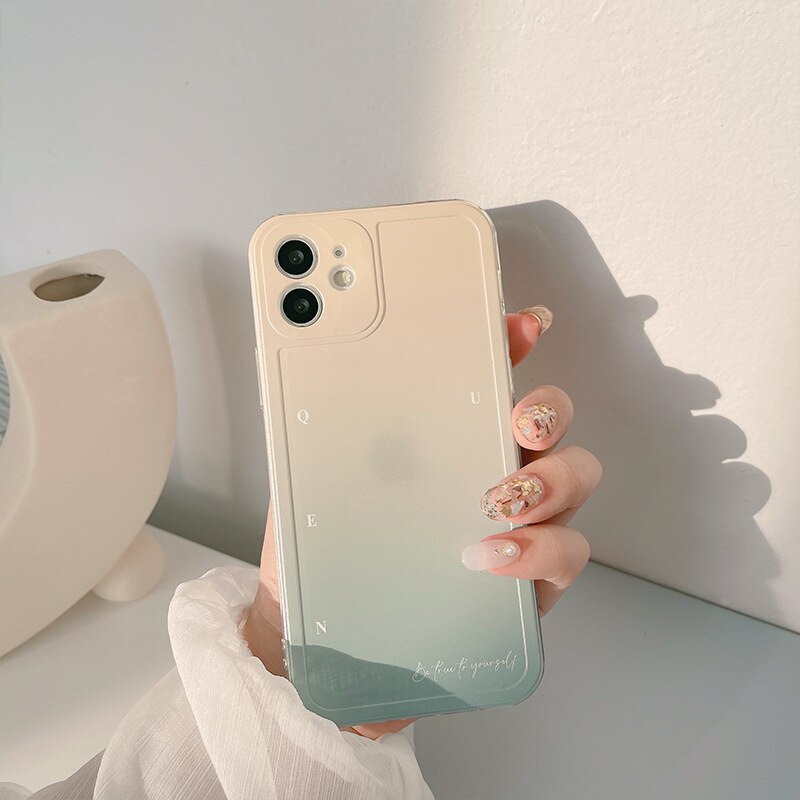 Original Queen forever matte soft silicone letter phone case for iphone x xr xs max 11 12 mini pro max 7 8 plus cover capa