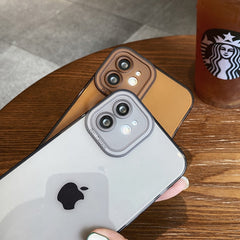 Luxury Transparent Silicone Shockproof Soft Case For iPhone 13 12 11 Pro Max Mini X Xs XR Lens Protection Clear Back Cover Capa