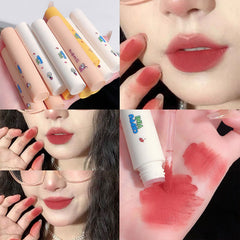 Yickyue  Lovely Lipstick Good Luck Lip Mud Lasting Non-stick Cup Lip Glaze Korean Makeup High Color Rendering Lip Makeup Girls' Cosmetics