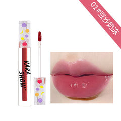 Kakashow Water Mirror Lip Glaze Quickly Forms A Film Glazed Lip Gloss Easy To Color Natural Nude Makeup Long-lasting Lip Makeup