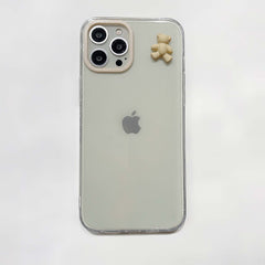 3D bear phone case for iphone 11 oro max 12 mini 7 xsmax x xr 8 plus soft silicone lovely cartoon protective cover cute capa
