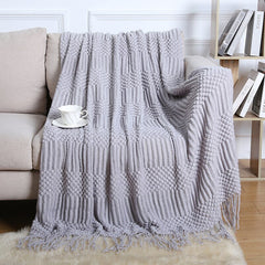 Yickyue Summer Nordic Tassel Sofa Blanket Cover Blanket Air Conditioning Lunch Break Nap Blanket Hotel Bed Set Flag Bed Tail Blanket