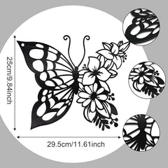YICKYUE  -  Butterfly Decorative Wall Art Bohemian Wall Home Decoration Appearance Wall Hanging Creative Metal Crafts Atmosphere Decoration