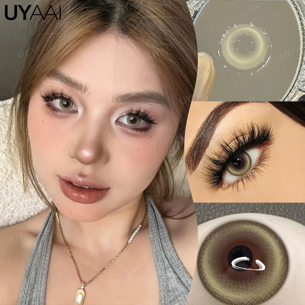 YICKYUE  NEW Cosplay Colored Contact Lenses for Eyes Anime Purple Lenses Cosmetic Blue Eye Contacts Brown Natural Fashion Lenses