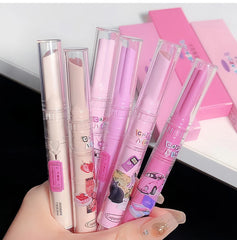 YICKYUE  -  Mirror Love Heart Shape Lipstick Pen Water-light Lip Gloss Long Lasting Moisturising Clear Lipgloss Lip Makeup Flower Lip Balm