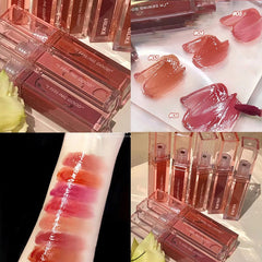 Yickyue Mirror Water Gloss Lip Oil Colorless Sexy Cute Fruit Lip Balm Lipstick Moisturizing Plumper Lip Care Cosmetic