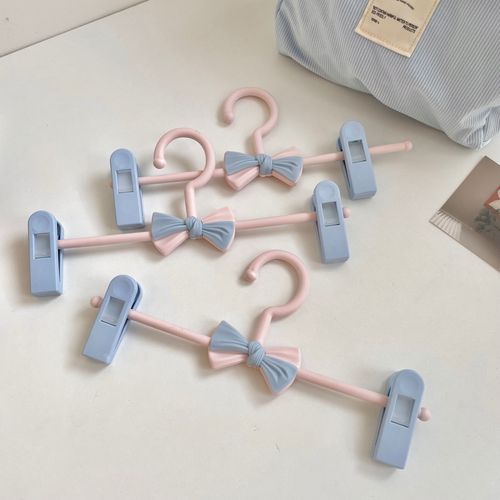 * Mushrooms 9527 *Korean Sweet Girl Heart 3 Sets of Cute Butterfly Clip Clothes Rack Home Drying Rack Underwear Underwear Rack