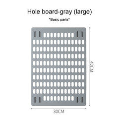 Hole Board Storage Rack Punch-free Household Wall Dormitory Kitchen Bathroom Wall Shelf Wall Hanging Storage Hook Rack Shelves