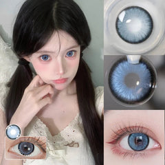 YICKYUE  -  1 Pair Fashion Color Contact Lenses for Eyes High Quality with Diopter Myopia Natural Soft Beauty Pupil Fast Delivery