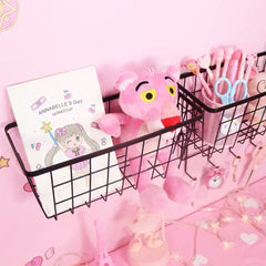 Pink wall shelf decoration frame bedroom living room Iron  storage rack / wall-mounted shelf bracket shelf organizer