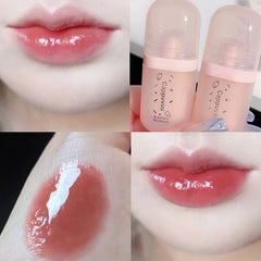Yickyue Chubby Mirror Lip Glaze Glossy Glass Lip Gloss Parity Students Toot Lip Lipstick Moisturizing Dry Lip Makeup Korean Cosmetics