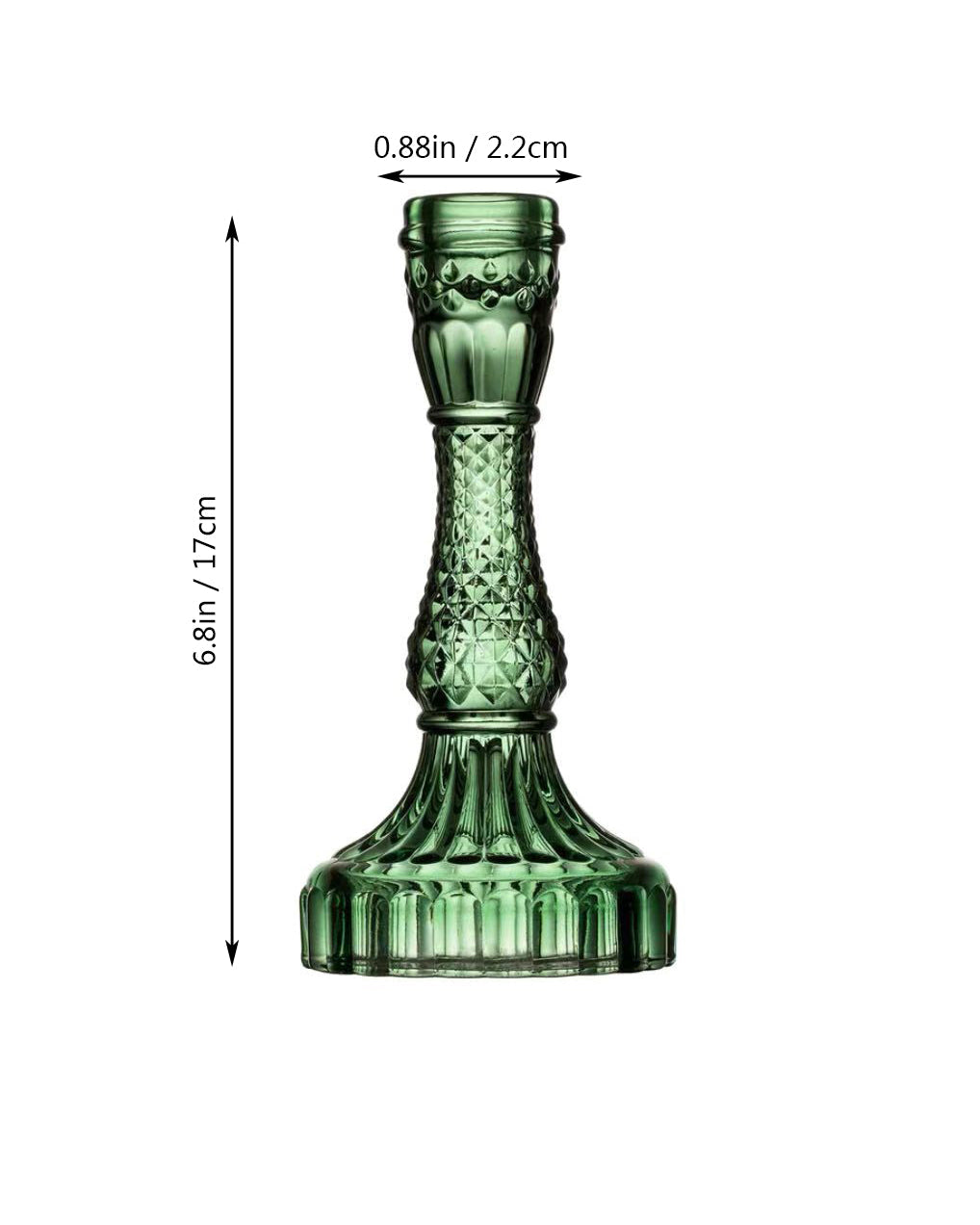 French Vintage Glass Candle Holder