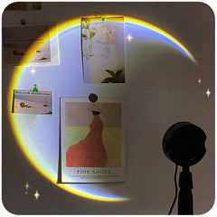 W&G Room Decoration Moon Light Sunset Selfie Scene Table Lamp Romantic Atmosphere Home Decor Lamp for Girlfriend Christmas Decor