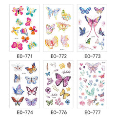 Color Butterfly Design Waterproof Temporary Tattoo Sticker Cute Child Fake Tattoo Waterproof Tattoo Body Art Kid Cartoon Sticker