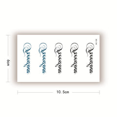Waterproof Temporary Tattoo Sticker Harajuku English Design Body Art Fake Tattoo Flash Tattoo Wrist Ankle Female