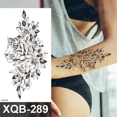 YICKYUE  -  10pcs/lot sketch tattoo designs rose peony flowers butterfly temporary tattoo & body art painting sexy fake tattoo for women