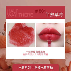 HOLD LIVE New Small Powder Stick Water Mist Lip Glaze Fine Flash Nude Makeup Matte Long Lasting Non-stick Cup Natural Lip Makeup