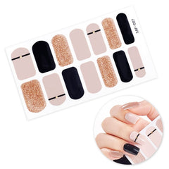Wholesale Nail Wrap Shiny Nail Art Decor Sticker Full Cover Nail Polish Sticker Nail Strip Christmas Nail Sticker for Her