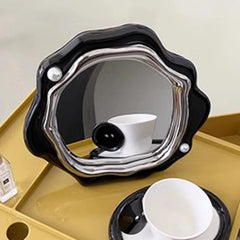 YICKYUE  -  Flexible Standingkawaii Mirrors Vanity Bathroom Small Nordic Portable Design Funky Mirror Living Room Spiegels Home Decoration