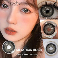 YICKYUE  -  1pair Gray Colored Contact Lenses Beauty Cosmetic Makeup Pupils Blue Contact Lenses Big Eyes Color Lenses Free Shipping