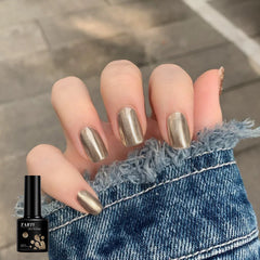 YICKYUE  -  8ml Silver Gold Champagne Purple Glitter Gel Nail Polish, Soak Off LED/UV, Gel  Polish Nail Art, Long-lasting and Quick-Drying,