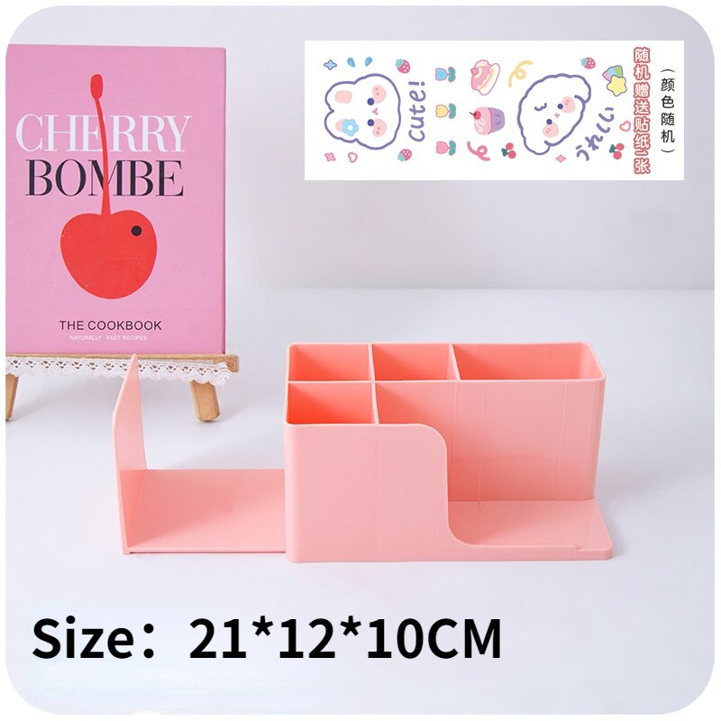 Desktop Book Storage Box Rack Bookshelf Ins File Station Book Stand Basket Drawer Office Pen Holder Small Book Desk Rack Storage