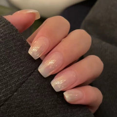 Pearlescent Shell Handmade Press On Nails