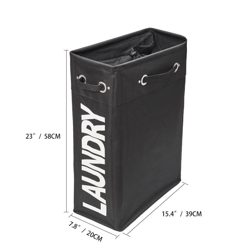 Shushi hotselling collapsible laundry hamper waterproof multi-functional corner slim laundry basket dirty cloth storage basket