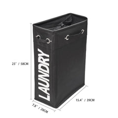 Shushi hotselling collapsible laundry hamper waterproof multi-functional corner slim laundry basket dirty cloth storage basket
