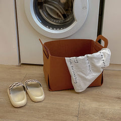 Storage Basket Felt Desktop Storage Basket Organizer Ins Snacks Storage Basket Dirty Clothes Basket Unprinted Large Storage Box