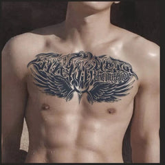 YICKYUE  -  New Wing Corsage Herbal Tattoo Stickers Chest Back Big Pattern Waterproof Semi-permanent Fake Tattoos Art Lasting Tatouage Man