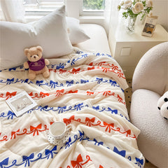 YICKYUE  -  Printing Quilted Summer Cool Quilt Comforter Air Conditioning Skin-friendly Blankets Washed Cotton Home Ice Cooling Thin Quilts