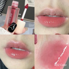 YICKYUE  -  Waterproof Mirror Nude Lip Gloss Red Lip Glaze Moisturizing Long-Lasting Velvet Liquid Lipstick Korean Women Makeup Cosmetics